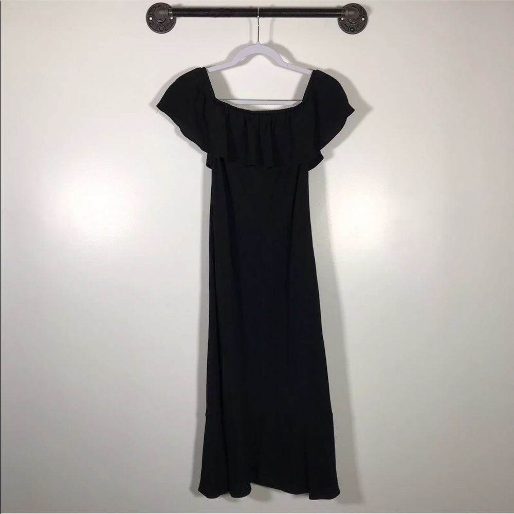 Veronica Beard Black Oleta Off The Shoulder Dress - Picture 4 of 4